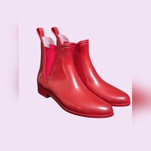 Red Rubber Rain Boots By Catherine Malandrino